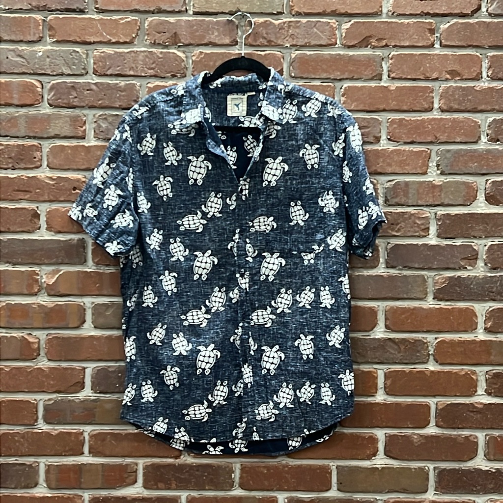 Turtle Patterned Button Down
